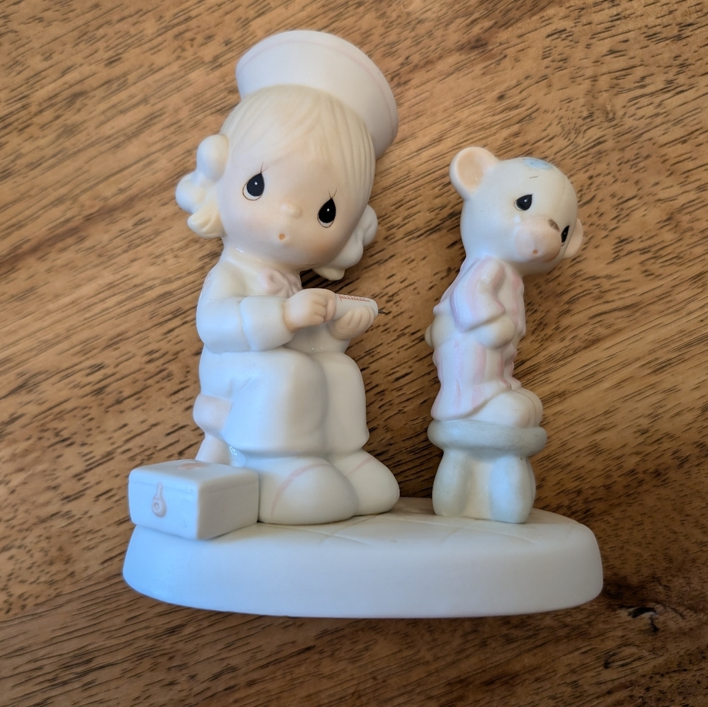 Vintage 1981 Precious Moments Jonathan & David "Love Beareth All Things"